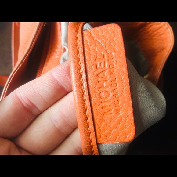 Orange Michael Kora Leather Bag - Picture 3 of 3